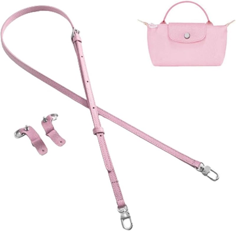 KOMHPS Purse Straps Replacement, Leather Handbag Crossbody Shoulder Strap Kit Adjustable for Mini Longcamp Tote Bag Women - Image 1
